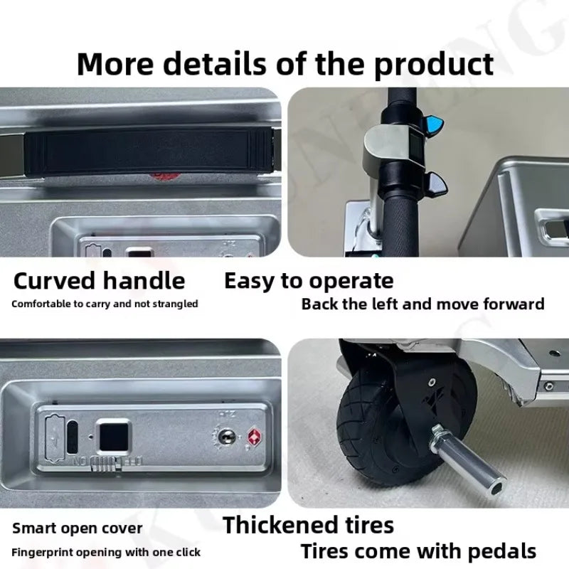 2025Children's Ride-On Ride-Along Travel Suitcase Durable Carry-On Free Front-Opening Luggage 20inch | Kimlud Luxury Phone