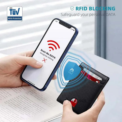 DIENQI Rfid Credit Card Holder Wallets Men Money Bag Purse Slim Thin Wallet for Men Small Short Purse Male Black Vallet Billfold