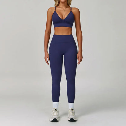 2/3PCS Seamless Sport Yoga Set Women's Breathable High Waist Fitness Sportwear Women Sports underwear Set Gym Workout Clothes - Kimlud