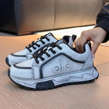 Fashion Comfortable Anti slip Breathable Board Sneakers 2026 Autumn New Men's Casual Shoes Retro Thick Sole Low-top Man Footwear