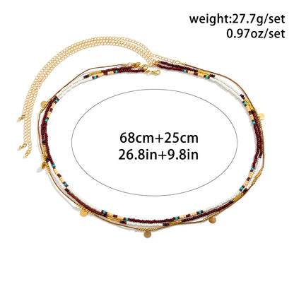 Lacteo Bohemia Seed Beads Waist Chain Tiny Acrylic Multilayer Belly Body Chains for Women Sexy Jewelry Beach Summer...