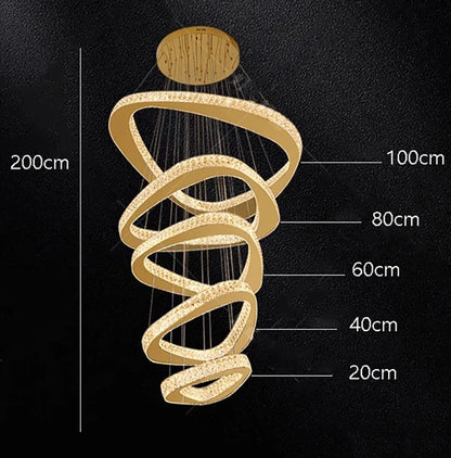 Modern decor led lights rings pendant light lamps for living room led Chandeliers for dining room hanging light indoor lighting - Kimlud