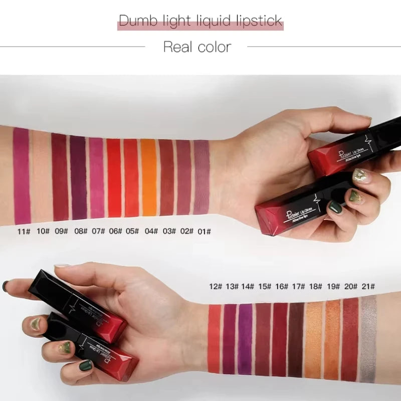 Velvet Matte Liquid Lipstick Waterproof 17 Long Lasting Colors Non Stick Cup Kissproof Smooth Soft Lip Makeup for Girls