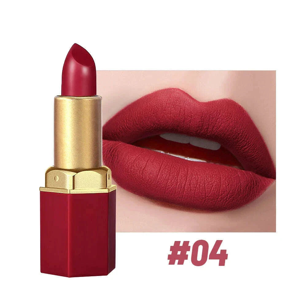 SAM SUGAR 6-Color Matte Lipstick ,  Non-Stick Cup Long-Lasting Velvet Finish, Smooth Matte Lip Color Waterproof Smudge-proof