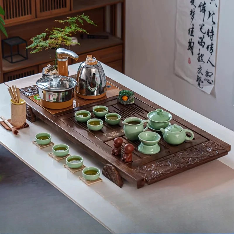 Kung Fu Ceremony Tea Tray Rectangle Drainage Pot Drip Accessories Luxury Tea Tray Hospitality Valet Bandejas Home Decorationgs - Kimlud