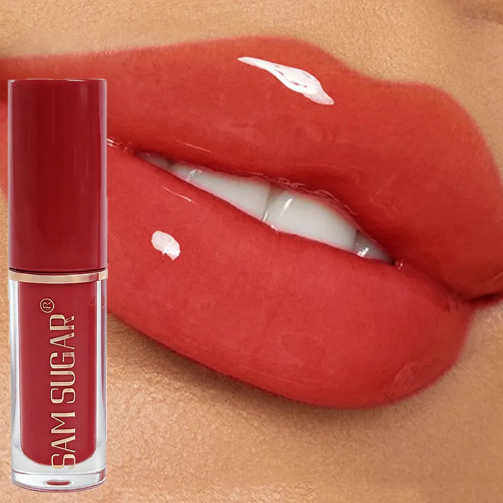Long Lasting Plumping Lip Gloss Moisturizing Waterproof Non Stick Cup Water Gloss Liquid Lipstick Mini Lip Gloss Makeup...