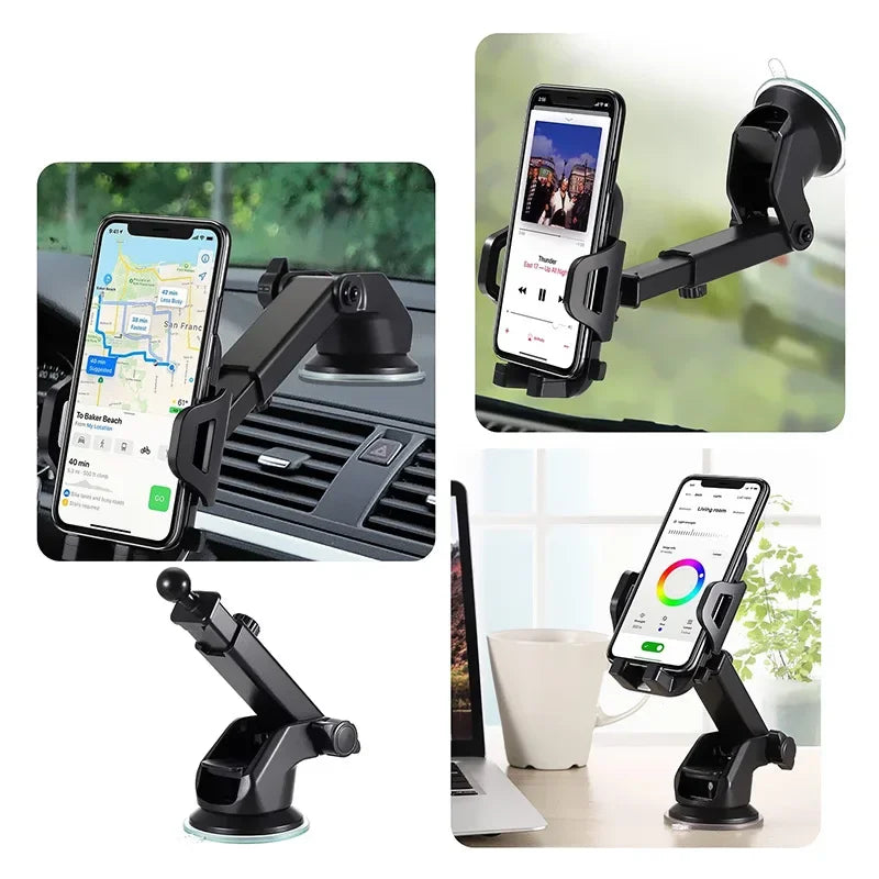 Car Phone Holder 360° Windshield Mobile Cell Support Smartphone Universal Mount Stand For iPhone 12 11 7 8 Samsung Huawei