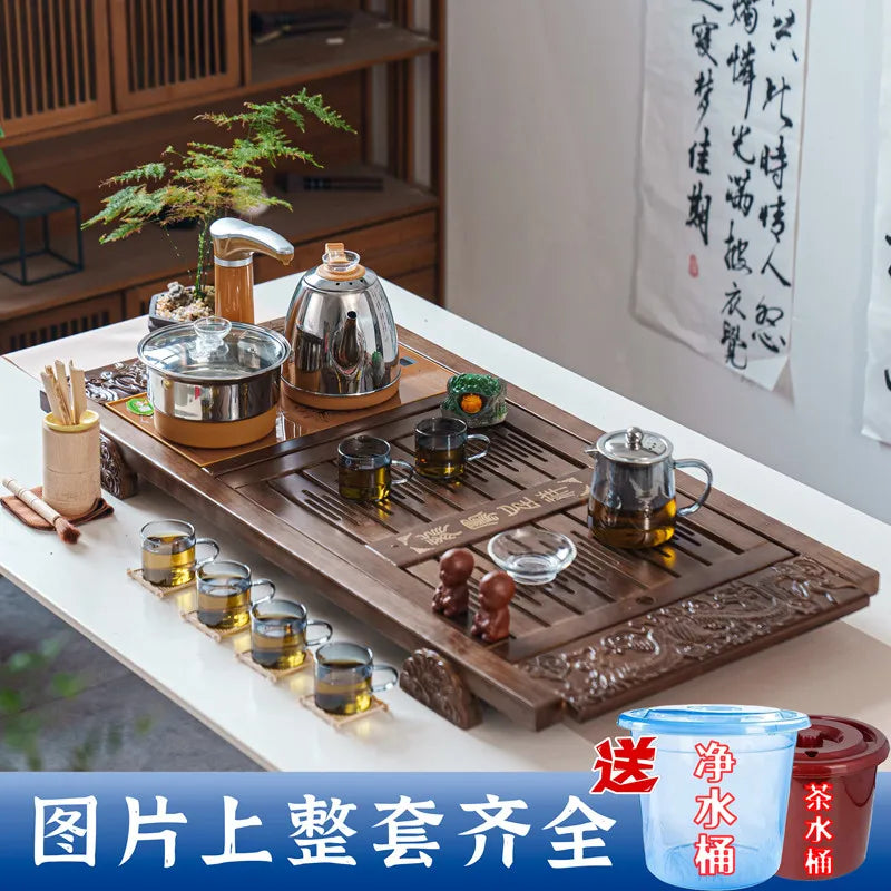 Kung Fu Ceremony Tea Tray Rectangle Drainage Pot Drip Accessories Luxury Tea Tray Hospitality Valet Bandejas Home Decorationgs - Kimlud
