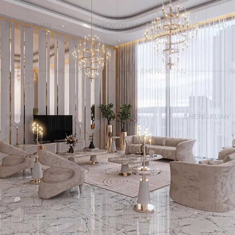 Hot Sale Manufacturer Factory Price Customization Luxury Design Dining Room Furniture Marble High End Dining Table Set |...
