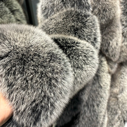 YOLOAgain 2025 Winter Warm Luxury Real Fox Fur Coat Women Pink Fox Fur Jacket Long