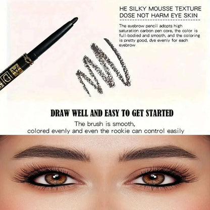 3pcs Black Eyeliner Pencils -Waterproof, Sweatproof & Smudge-Proofwith Easy Twist Application for Flawless Eye Makeup