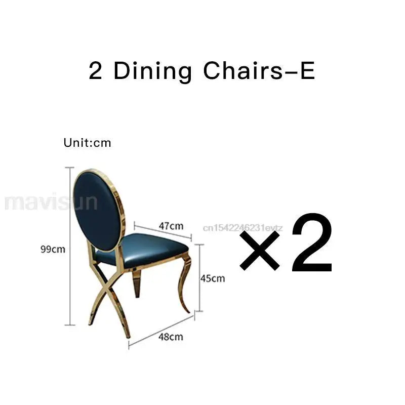 Luxury White Marble Dining Table And Chair Combination Rectangular Kitchen Tables Italian Type Large Concise Modern Furniture - Kimlud