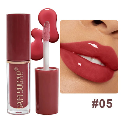 Long Lasting Plumping Lip Gloss Moisturizing Waterproof Non Stick Cup Water Gloss Liquid Lipstick Mini Lip Gloss Makeup...