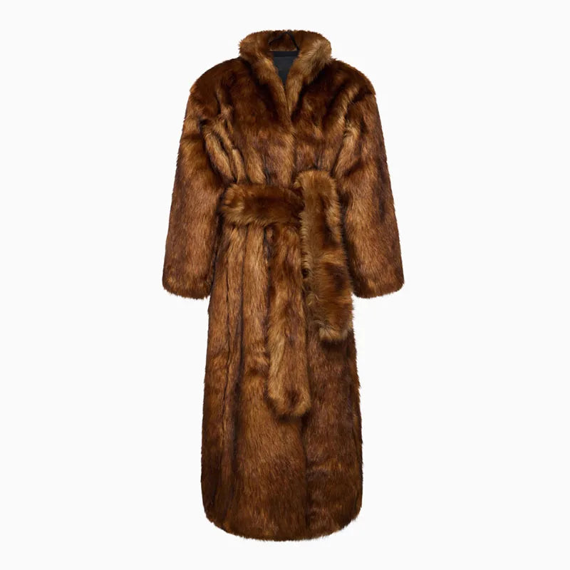 Women Overcoat High Quality Fur Coat Imitating Fox Fur Stylish Thickened Coat 2025 New Temperament Winter Women's Fur Coat H608