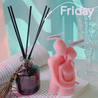 Wedding Supplies Couple Candle 520 Creative Gift To Hug Men And Women Warm Love Shaped Aromatherapy Candle