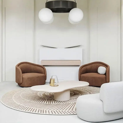 Nordic Wind Wood Art Coffee Table Aesthetic Living Room Cloud Shaped Tea Table 100/120/140/160cm Large Stolik Kawowy Furniture - Kimlud