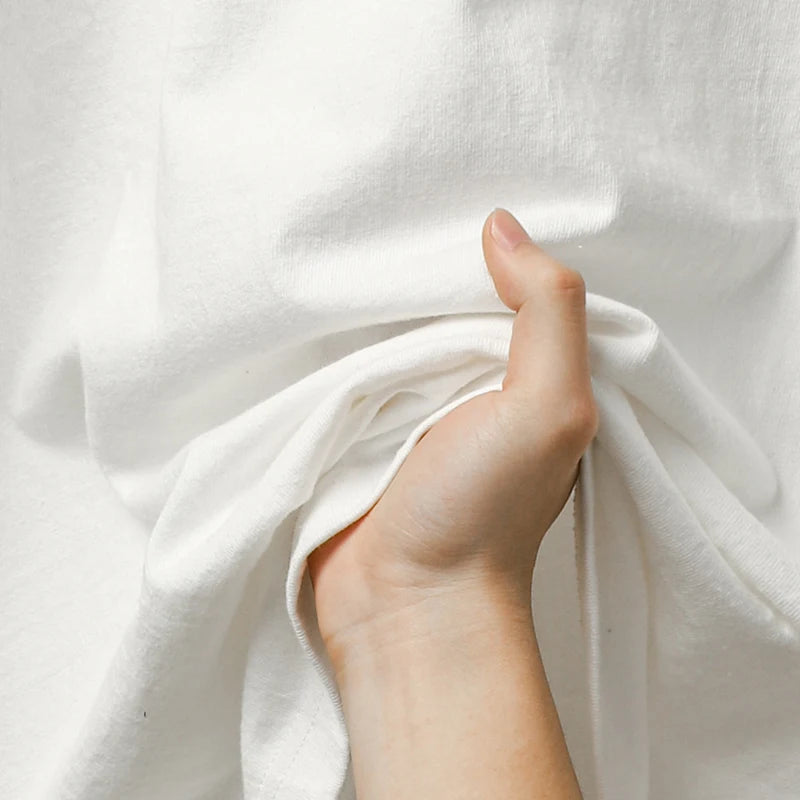 Dukeen 280gsm Oversized Heavy T-Shirt for Men Summer Short Sleeve Tee Cotton Solid Color Top Casual T Shirts One Piece