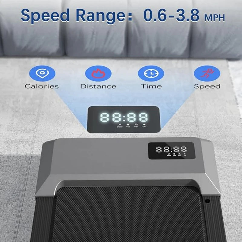 300lbs Treadmill for Home 2.5HP Treadmills Walking Pad LCD Digital Data Display 2in1 Walking Running Fitness Exercise Machine - Kimlud