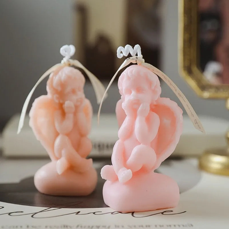 Kawaii Angel Candles Soy Wax Home Decoration Wedding Gifts Romantic Dinner Candles for Party