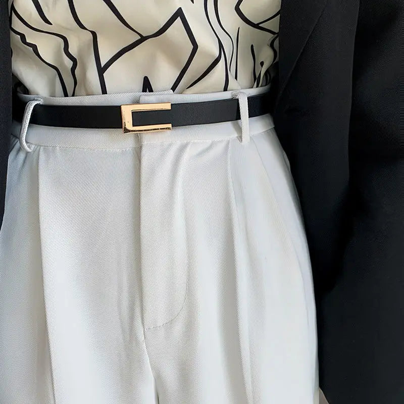 1pc of suit with a slim waistband for women's versatile decoration. A fashionable black belt with a dress, sweater, waist up