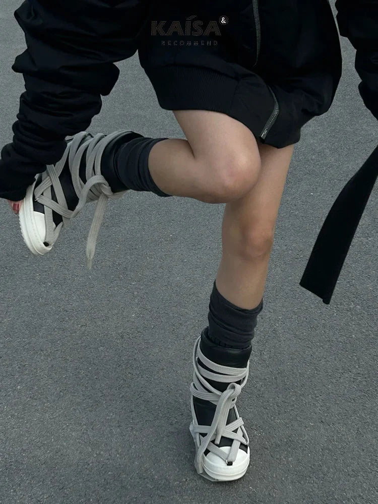 Size 35-46 High Quality Sneakers Platform Corss Tied Men's Casual Boot Shoes Women Sneakers Designed Causal Flats Ankle Botas