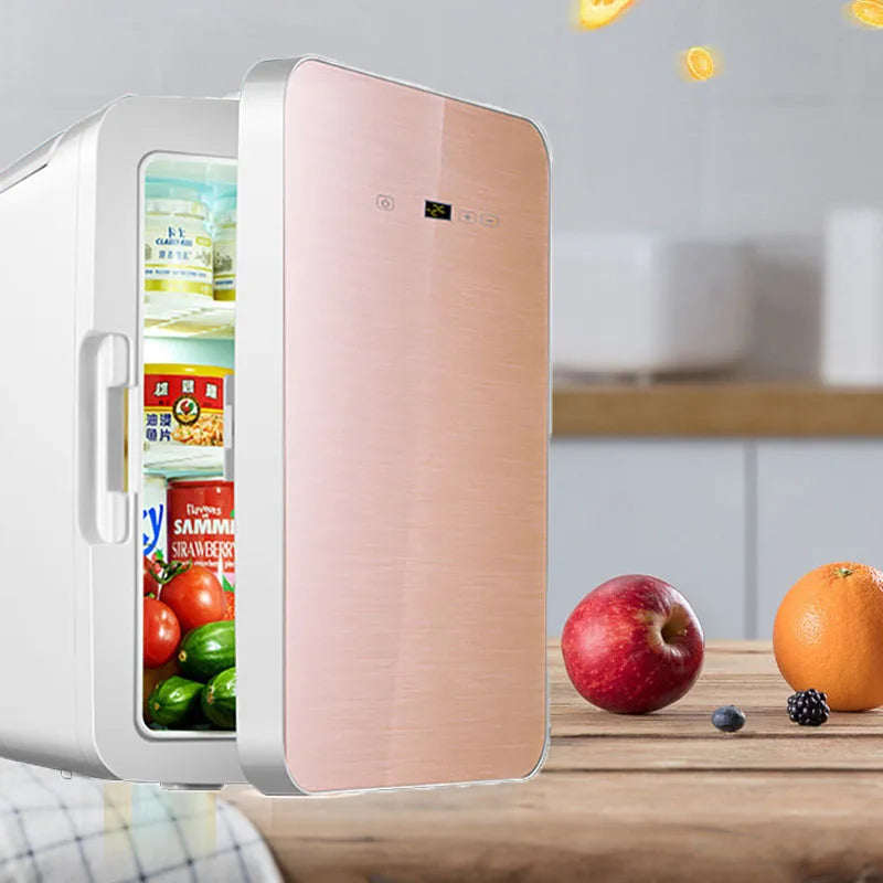12L Portable Mini Refrigerator Student Dormitory Heating And Cooling Cosmetics Car Home Dual-Use Refrigeration And Preservation - Kimlud