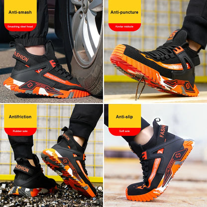 High Top Man Boots Safety Protective Shoes Steel Toe Work Shoes Men Anti-puncture Safety Shoes Men Women Work Safety...