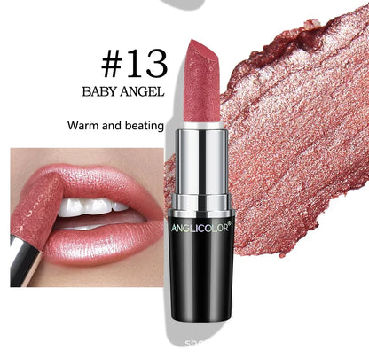 Makeup Non-sticky Non-fading Lipstick Pearlescent Long-lasting Moisturizing Fine Glitter Lip Gloss Hydrating Waterproof Lips Hot