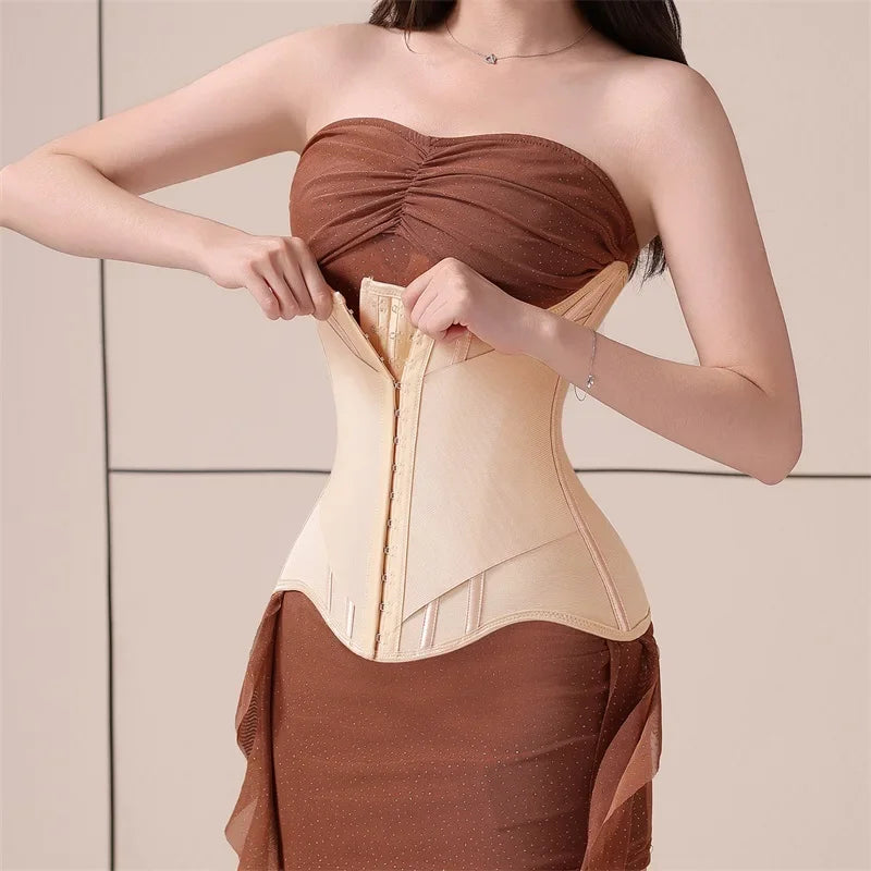 MiiOW U-shaped Waist Trainer Corset Women Buttoned Shapers Breast Lifted Waist Trainer Steel Bone Slimming Women's Shapewear - Kimlud