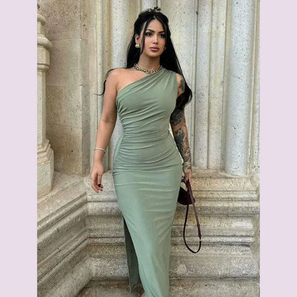 Summer Black New Dress Women Fashion Sexy Split Sleeveless Backless Slim Maxi Dress Female Casual Club Elegant Lady Party Dress