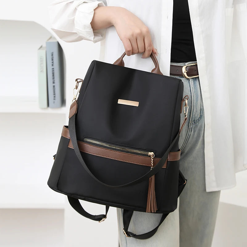 Fashion Anti-theft nylon Backpack Women Casual Waterproof School Bags for Teenage Multi-Function Shoulder Bags Travel Rucksack