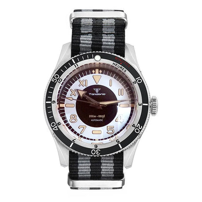 Tandorio Vintage 20ATM Dive Swim Watches Domed Sapphire Black White NH35 PT5000 40mm Automatic Mechanical Men Watch Luminous New