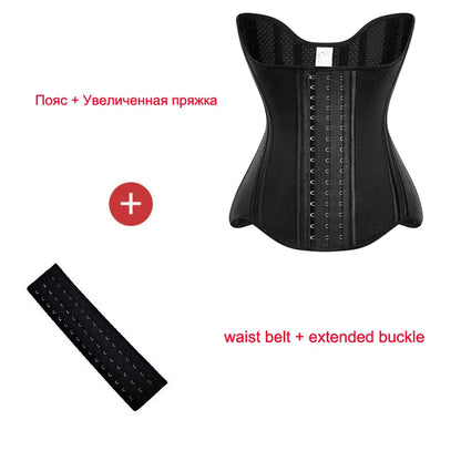 AfruliA Latex High Compression Shapewear Waist Trainer Corset Fajas Colombianas Girdle Strap Slimming Abdominal Belt...