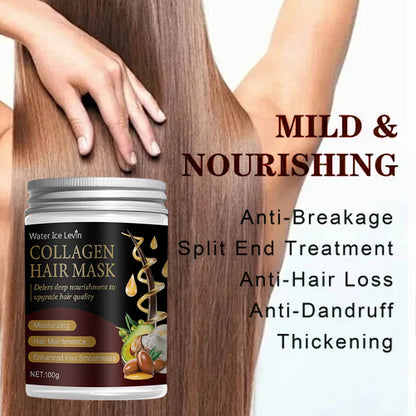 Collagen Hair Mask with Argan & Coconut Oil - Deep Nourishment for Enhanced Smoothness & Moisture. For Men & Women |...