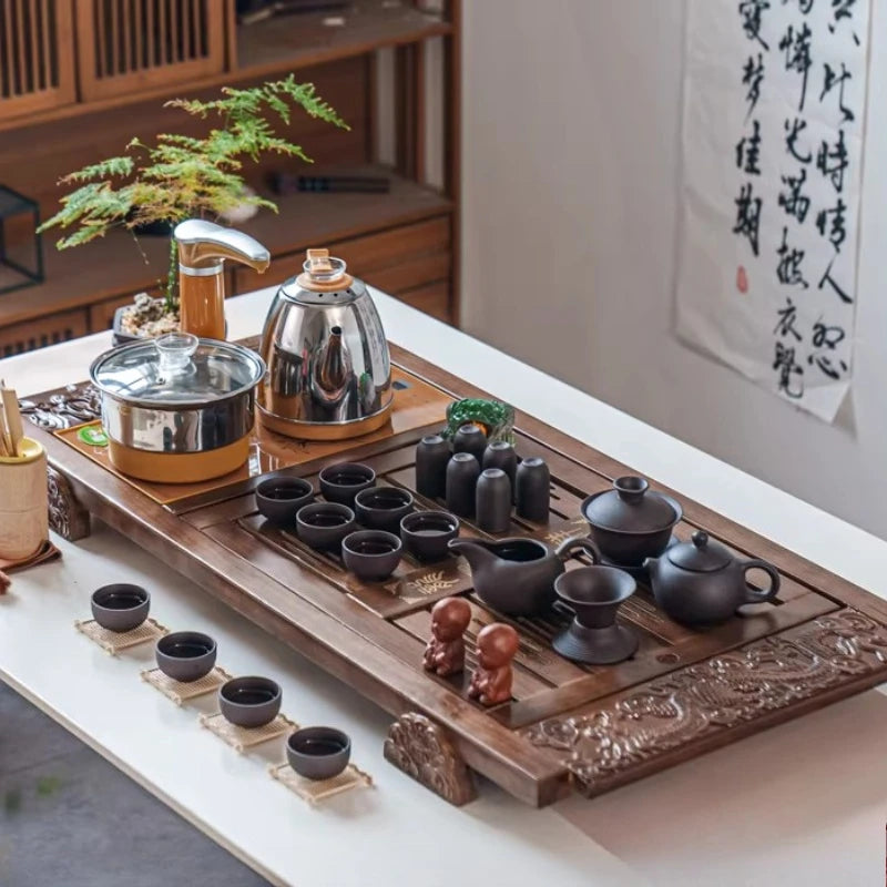 Kung Fu Ceremony Tea Tray Rectangle Drainage Pot Drip Accessories Luxury Tea Tray Hospitality Valet Bandejas Home Decorationgs - Kimlud