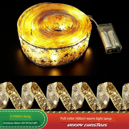 Christmas Tree Decorative Lamp Christmas Scene Layout Pendant Lighting Ribbon Luminous Ribbon LED Lighting Chain Ribbon Ornaments