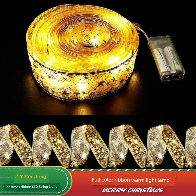 Christmas Tree Decorative Lamp Christmas Scene Layout Pendant Lighting Ribbon Luminous Ribbon LED Lighting Chain Ribbon Ornaments