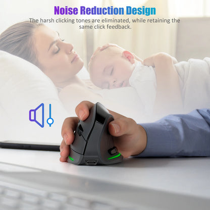 Lefon Programming Vertical Mouse Ergonomic Wireless Bluetooth Mouse 4000DPI with OLED Screen Gaming Mice for Computer PC Laptop