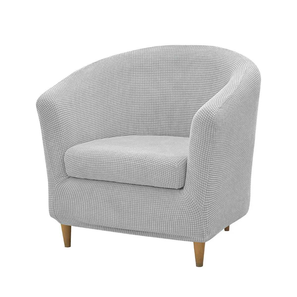 2pcs/set Jacquard Stretch Club Armchair Slipcover 1pc Barrel Tub Sofa Cover + 1pc Polar Fleece Couch Cover Furniture...