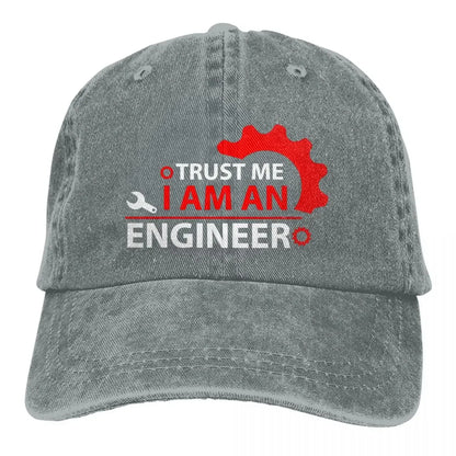 Trust Me I Am Engineer Baseball Cap Red Logo High Quality Washed Trucker Hat Unisex Men Classic Design Snapback Cap |...