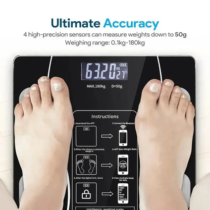 Body fat scale Smart and precise household fat scale Bluetooth weight loss special scale Human body small electronic scale - Kimlud
