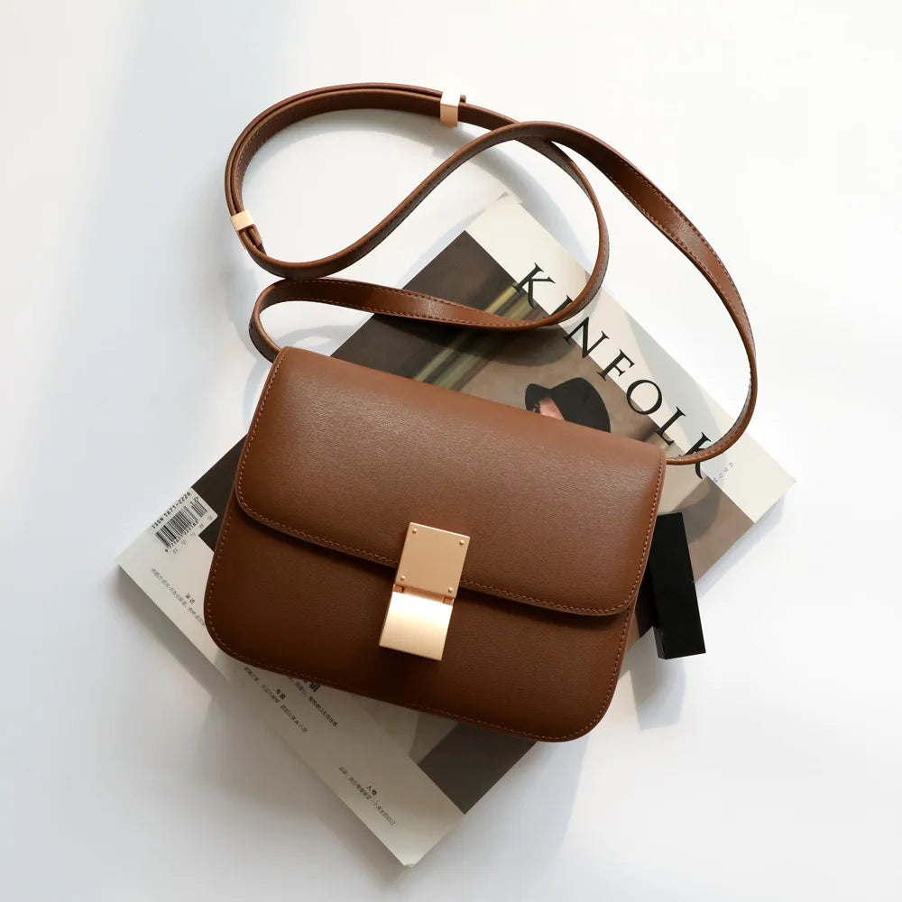 UBELLIN Large Women Handbag Bag Single Flap Lock Fashion Interior Compartment Solid Luxury Shoulder Bags Handbags 2024 - Kimlud