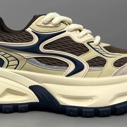 Casual Style Breathable Sporty Men's Shoes Thick Bottom Versatile High-End Lightweight Fashionable Dad Shoes Comfortable Wear - Kimlud