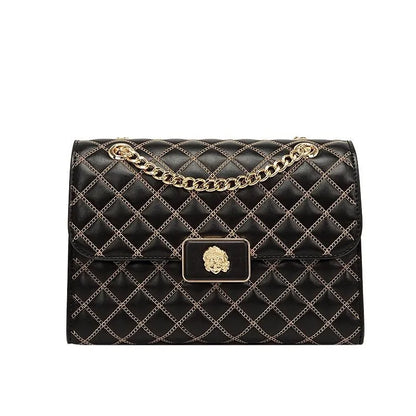 High end diamond grid chain small square bag for women 2025 new spring and summer single shoulder diagonal cross armpit...