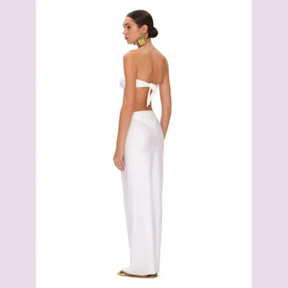 Off Shoulder Bikini With Skirt Women Swimsuit 2025 Biquini High Cut Swimwear Lady Holiday Bath Suit Female Beachwear Outfits