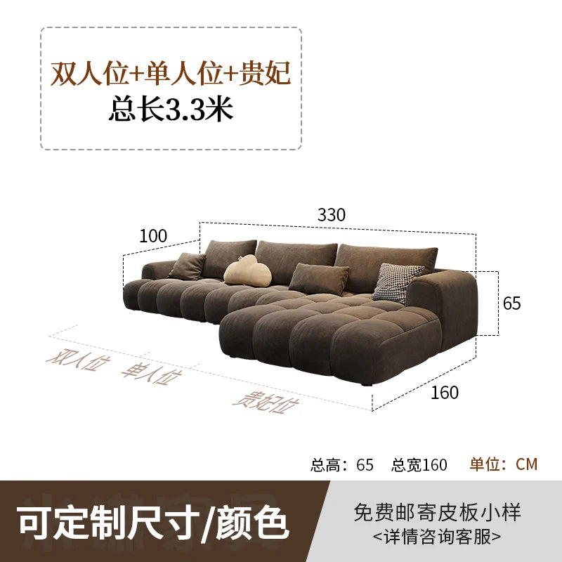 Designer Brown Living Room Sofas Cheap Minimalist Soft Nordic Living Room Sofas Bubble Modern Woonkamerbanken Furniture...