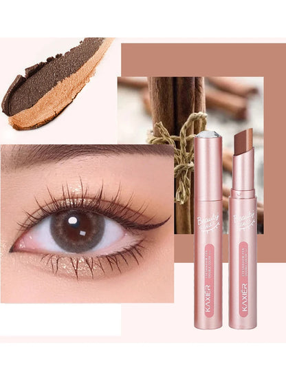 Gradient two-color eye shadow pen waterproof, sweat proof, not easy to smudge, pearlescent, fine shiny, lazy eye shadow...