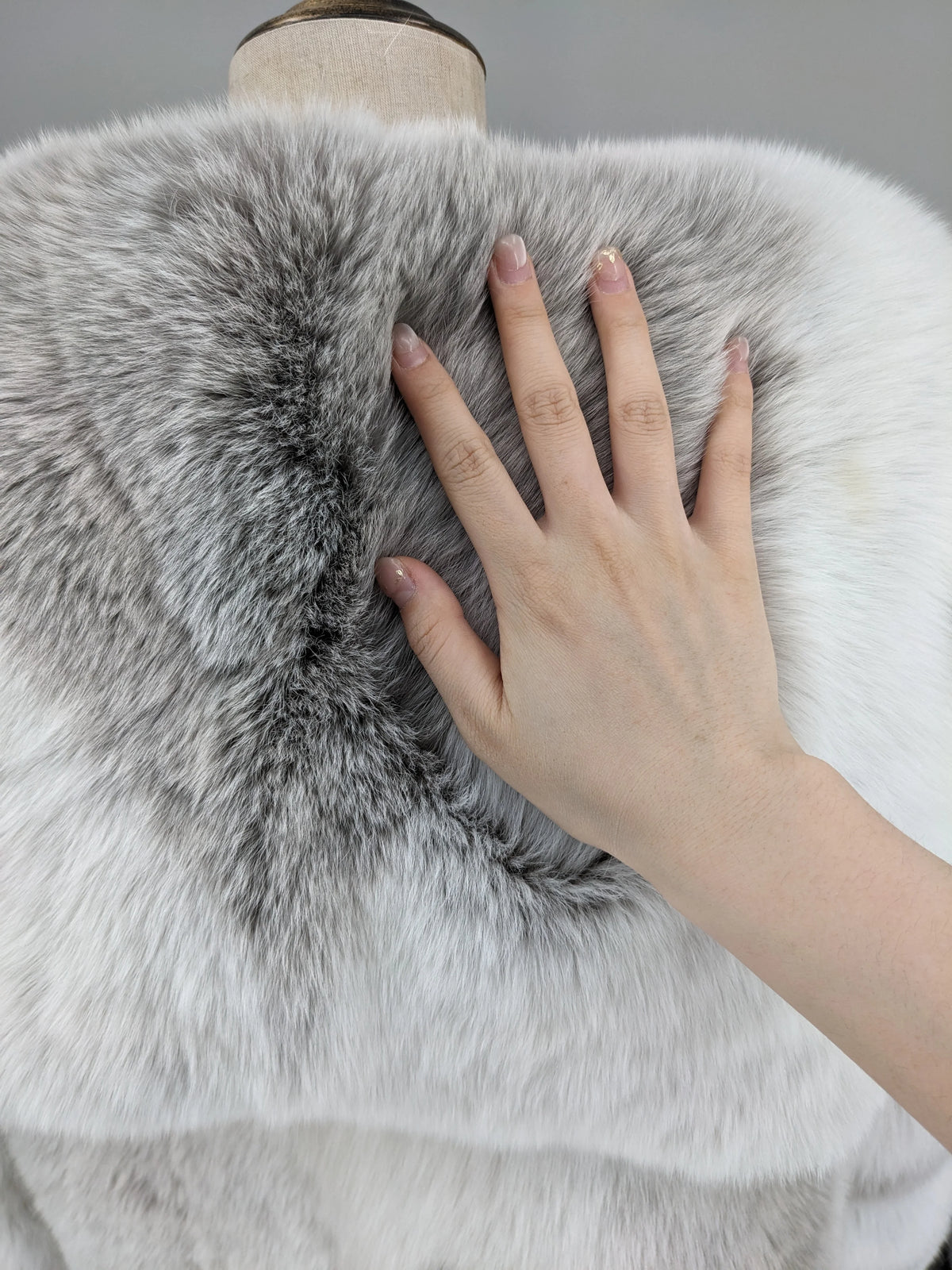 Sweet real fox fur coat with big turn down collar lynx color overcoat thick warm soft jacket length 64 cm 250461