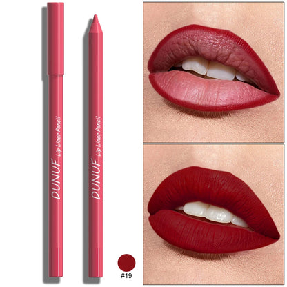 Sexy Red Matte Lipstick Pencil Nude Brown Lip Liner Pencil Contour Tint Makeup Waterproof Rose Pink Crayon Lipliner Pen...