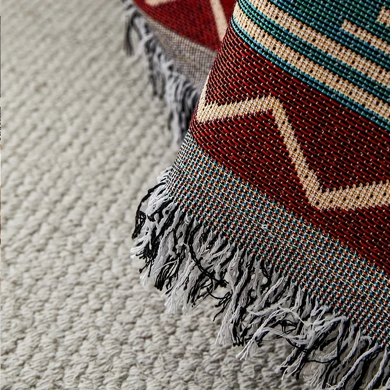 1pc Ethnic Sofa Cover Dustproof Sofa Blanket Four Seasons Universal Double Face Usable Pet Friendly Living Room Home...